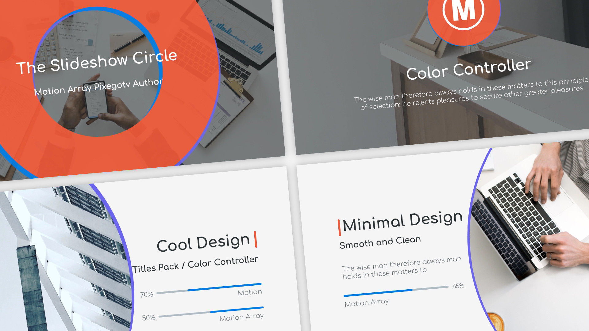 圆圈设计时尚幻灯片公司演示介绍素材库精选AE模板
