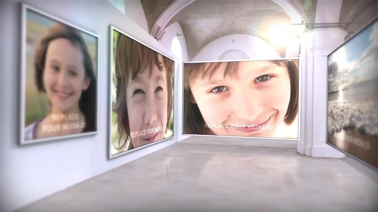 华丽的3D艺术图像画廊素材库精选AE模板