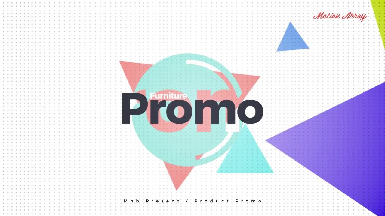 简单舒适的彩色形状图层产品推广素材库精选AE模板