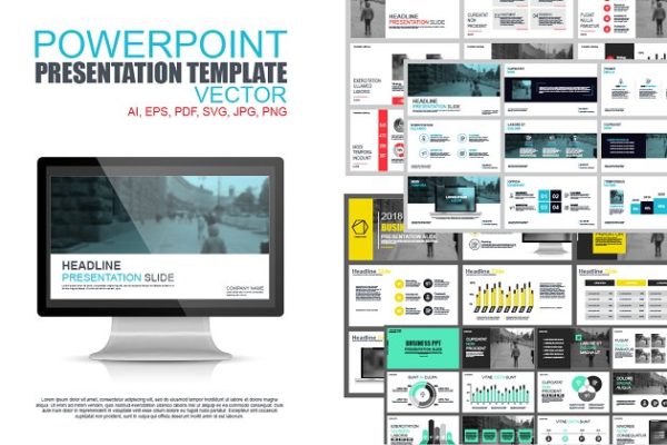 PPT&amp;Keynote 幻灯片制作数据信息设计元素 Powerpoint Presentation Templates