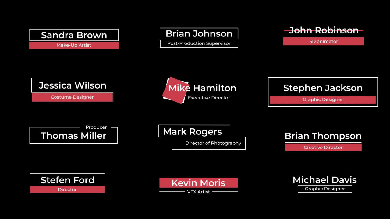 12个现代低三分之二标题素材库精选AE模板