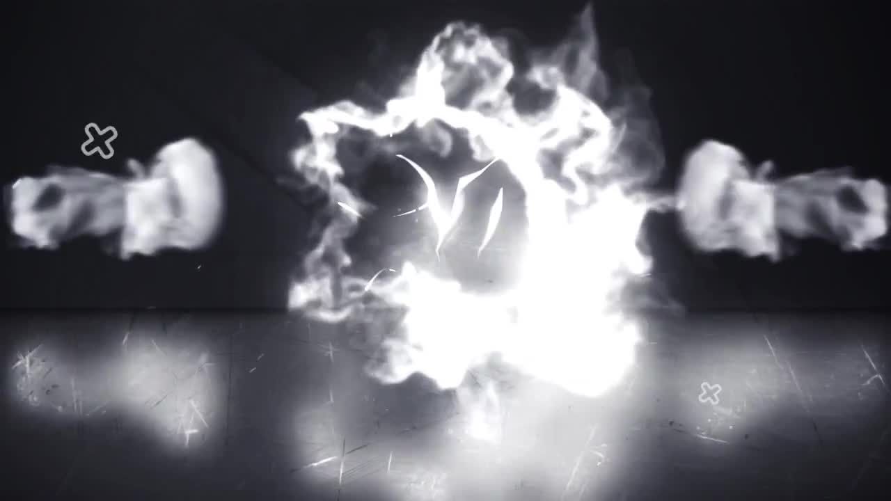 令人惊叹的电影黑烟标志徽标显示素材库精选AE模板