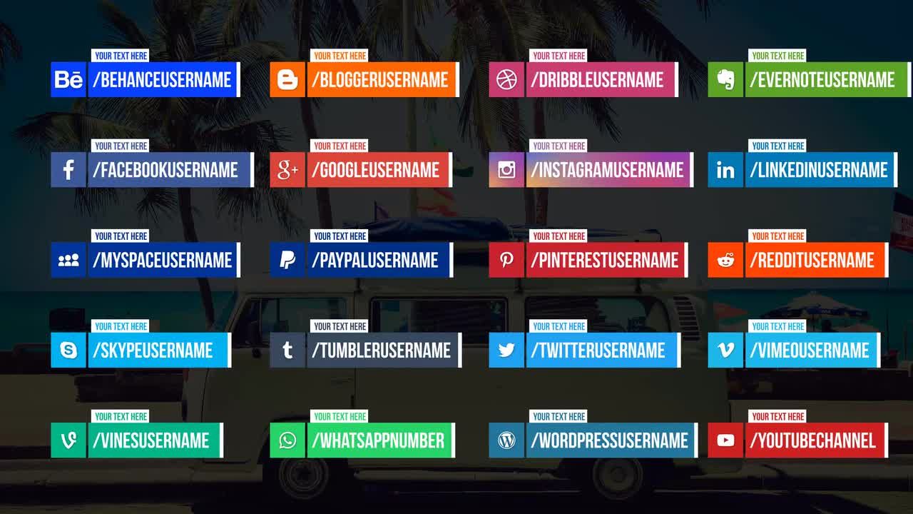 20个下三分之一社交媒体全屏标题素材库精选AE模板