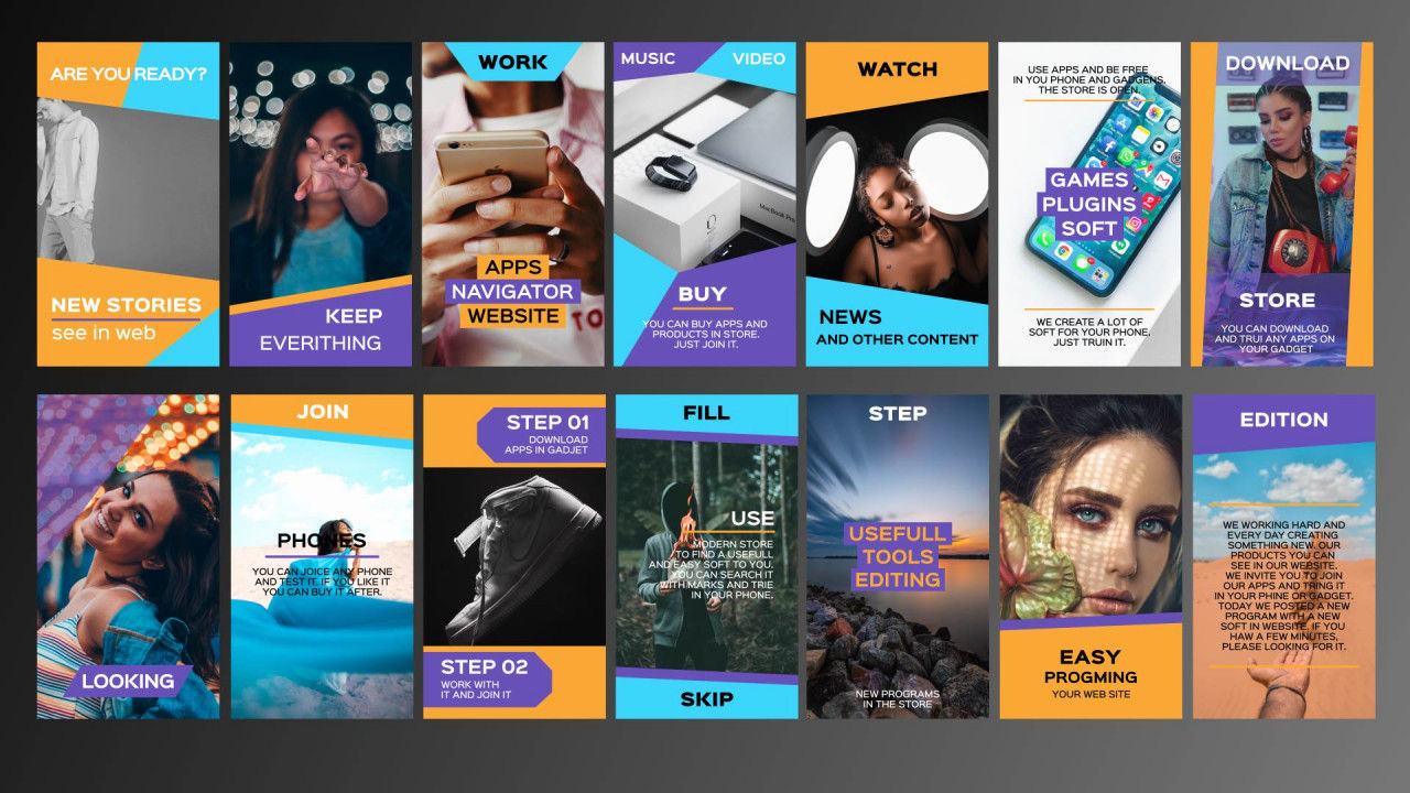 15个时尚的Instagram故事素材库精选AE模板