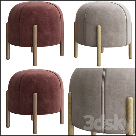 欧式沙发小矮凳圆凳素材之家精选3D模型