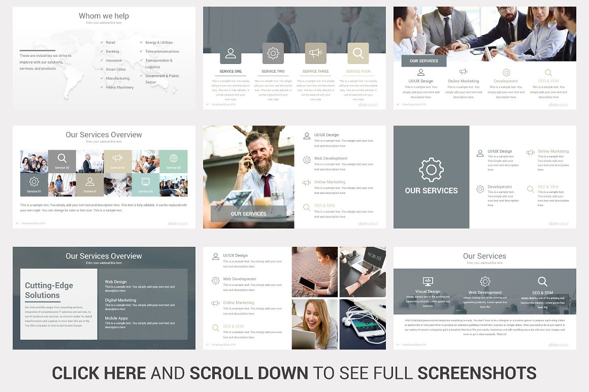 简单而专业的酷炫PPT模板插图(5)