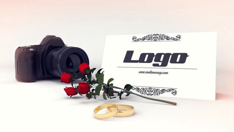 优雅精美的婚礼照片徽标素材库精选AE模板