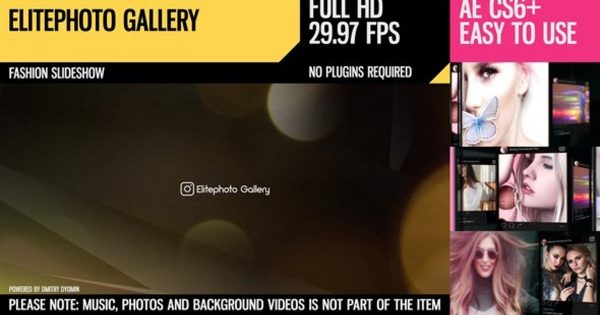 动态照片画廊特效素材库精选AE模板 Elitephoto Gallery