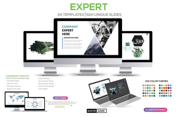 互联网科技公司路演PPT幻灯片模板 Expert Powerpoint Template