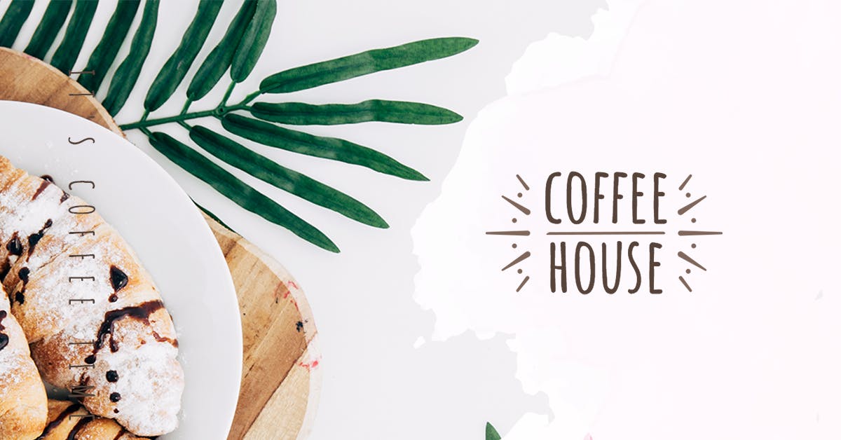 清新简约时尚优雅高端小资情调咖啡banner海报DM宣传单设计模板素材库精选插图(1)