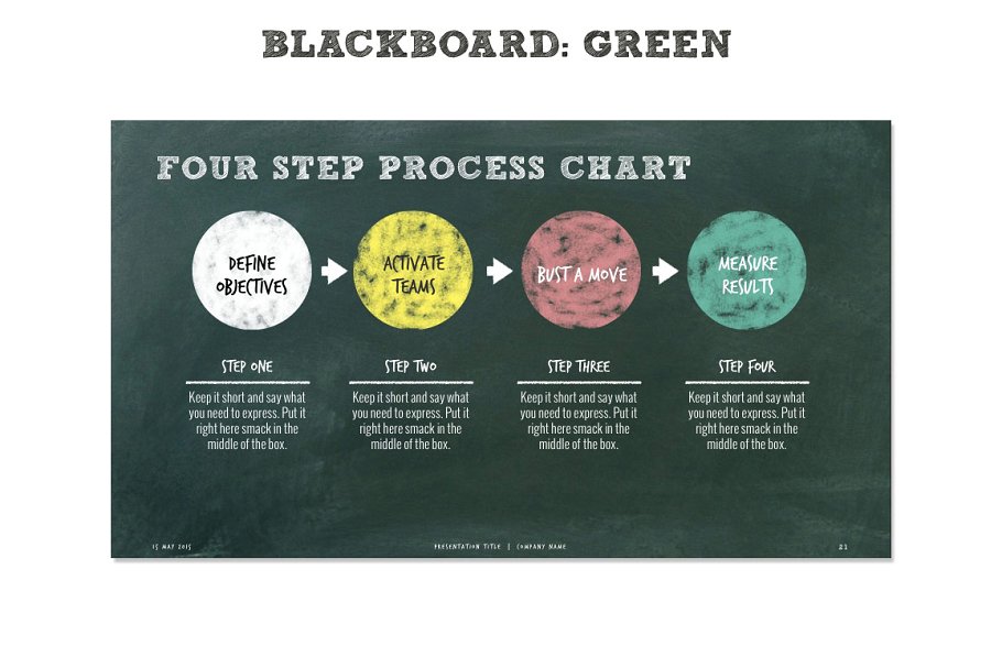 极力推荐:酷黑黑板背景 PPT 幻灯片模板 Chalkboard PPT Presentation Template插图(2)
