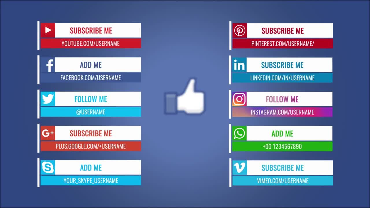 10个社交媒体的三分之二素材库精选AE模板