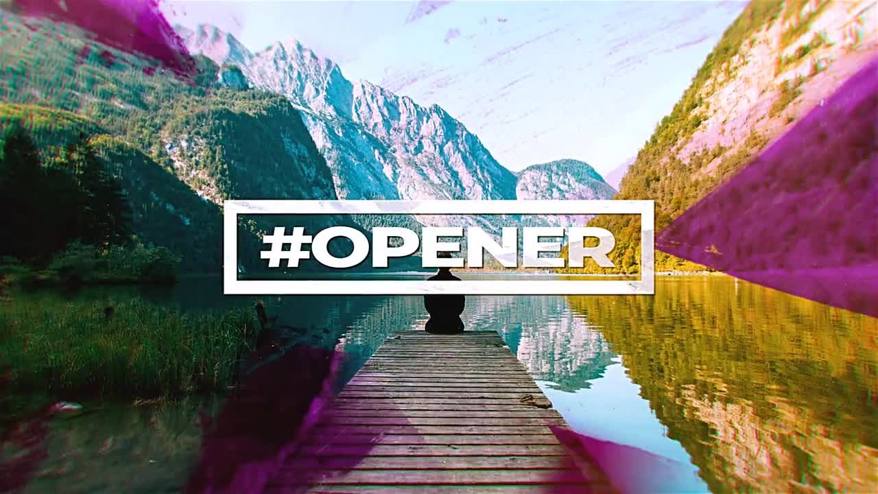 快速笔刷遮罩效果开场AE视频模板