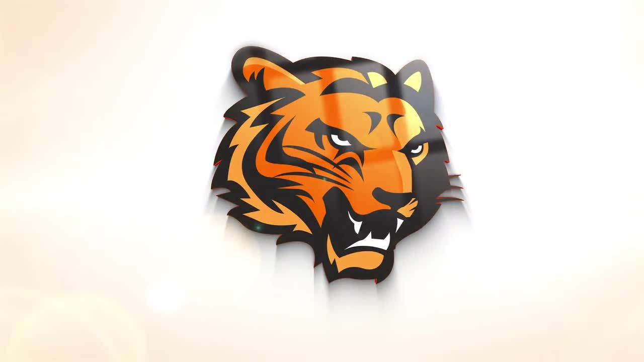 时尚酷炫创意的笔触和数字效果展示徽标素材库精选AE模板