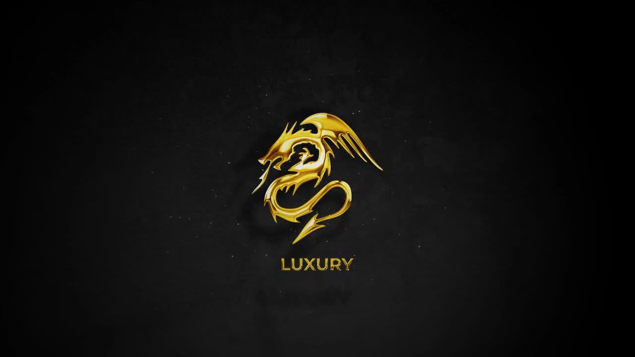 金银徽标显示素材库精选AE模板