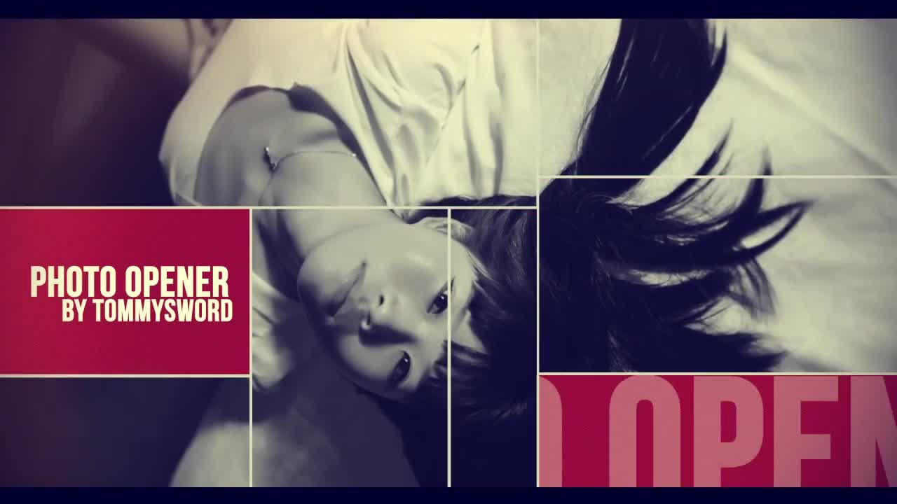 照片打开器动态现代素材库精选AE模板