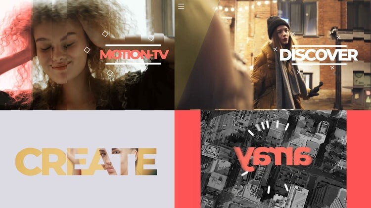 时尚创意的广播电视介绍素材库精选AE模板