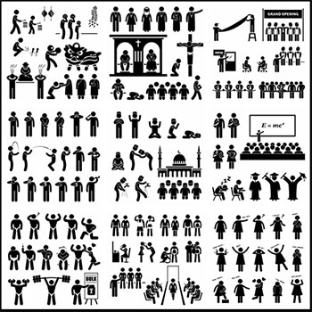 潜水员蛙人物流团队捕鱼体育运动人物剪影矢量插图