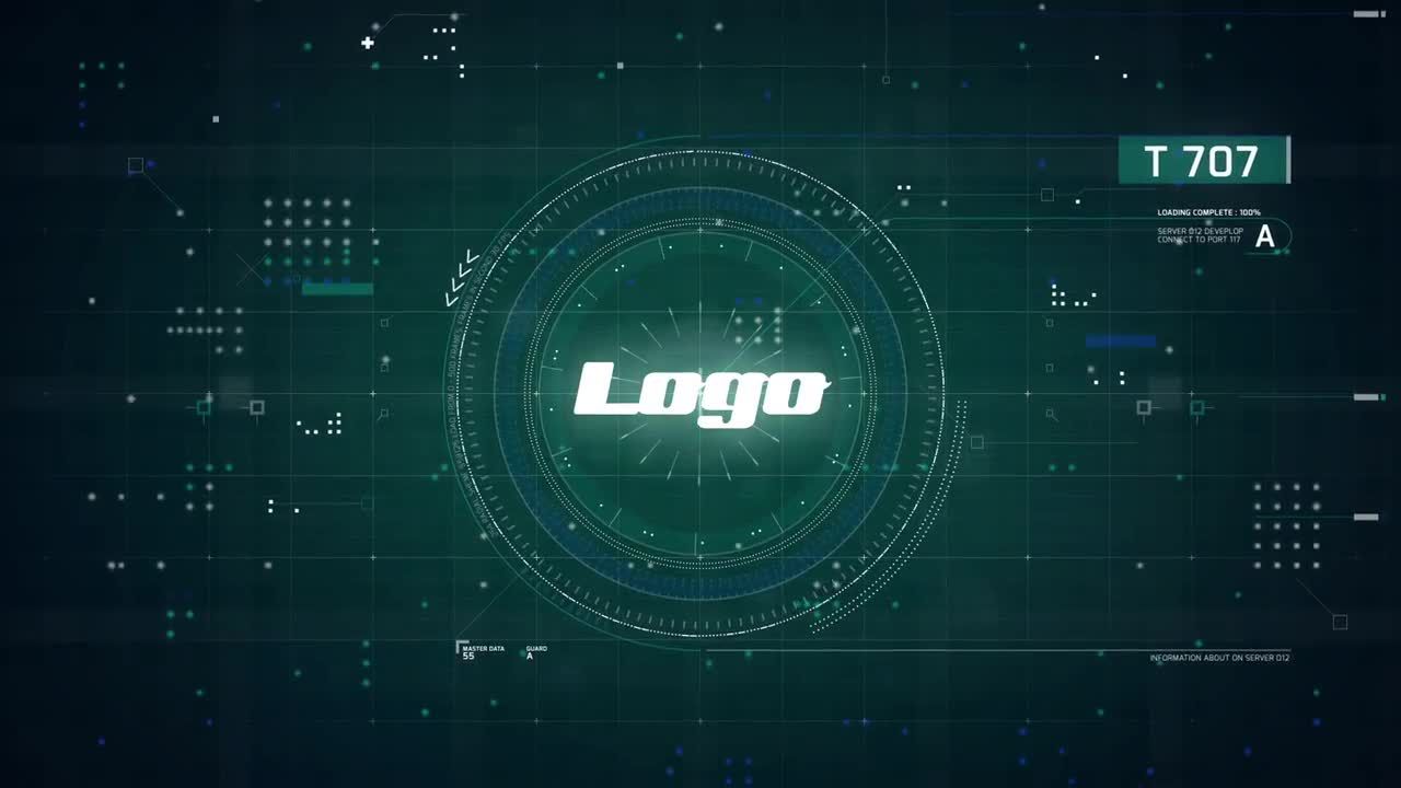 电子徽标开启器素材库精选AE模板