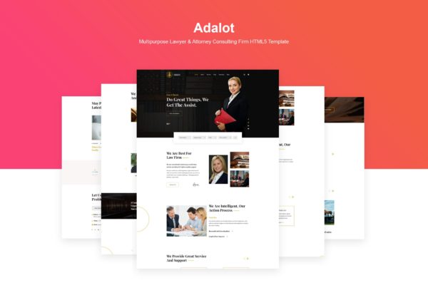 律师咨询公司官网设计HTML网站模板素材库精选 Adalot | Lawyer Consulting Firm HTML5 Template