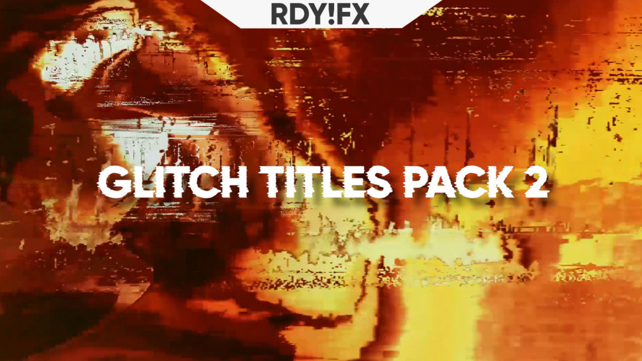 富有创意的文本毛刺效果Pr模板Glitch Titles Pack