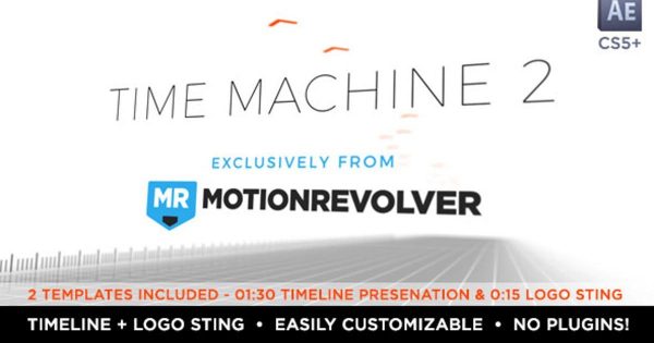 企业发展历程时间轴大事记视频素材库精选AE模板2 Time Machine 2