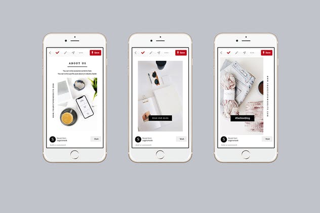 极简时尚的Pinterest图片社交分享网站Banner模板素材库精选Vol.6 Pinterest Templates Vol. 6插图(3)