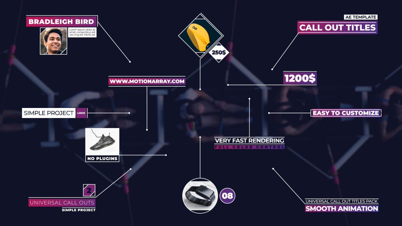 12个呼出标题包素材库精选AE模板