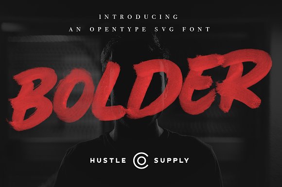 BOLDER – Smallcaps SVG Brush Font素材之家精选英文字体