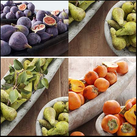 水果-石榴、无花果、柿子素材之家精选3D模型