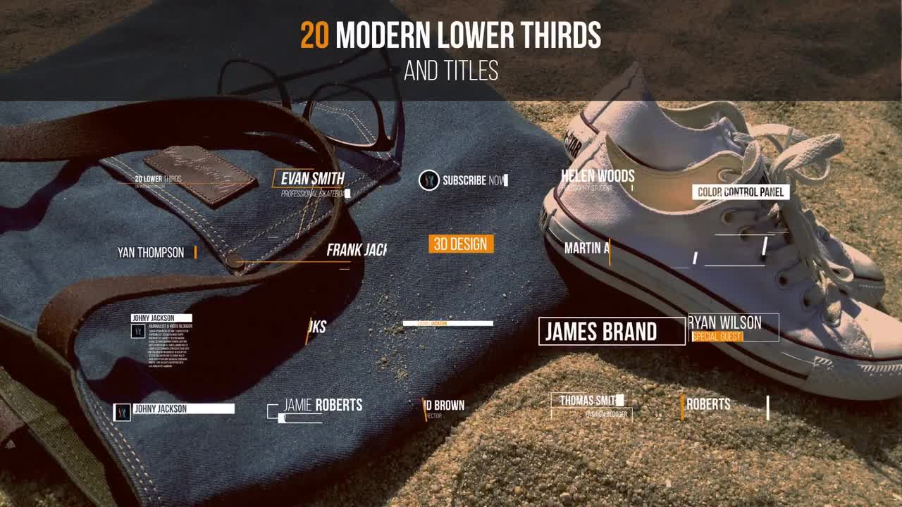 20个现代下三分之一标题素材库精选AE模板