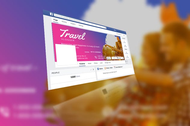 旅行品牌Facebook时间轴封面设计模板素材库精选 Travel Brush Facebook Timeline Cover插图(4)