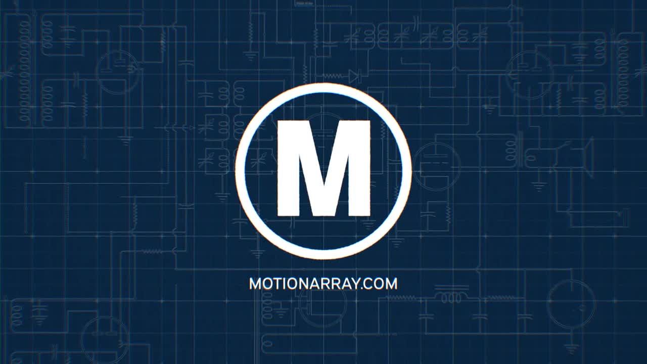 现代设计的线条蓝图徽标素材库精选AE模板