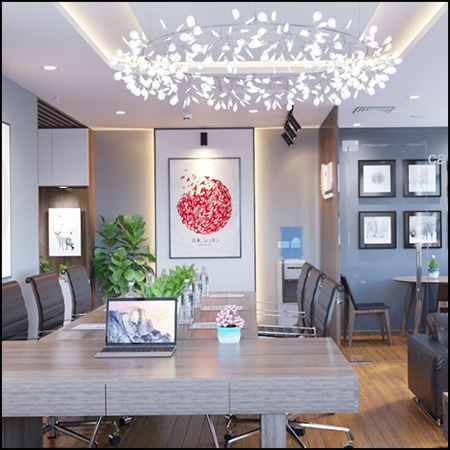 企业公司会议室室内场景素材之家精选3D模型