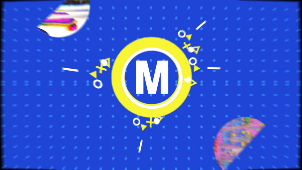 视频片头片尾毛刺故障圆形logo特效素材库精选AE模板