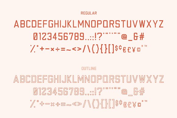Factory Floor Font – Two Styles插图2