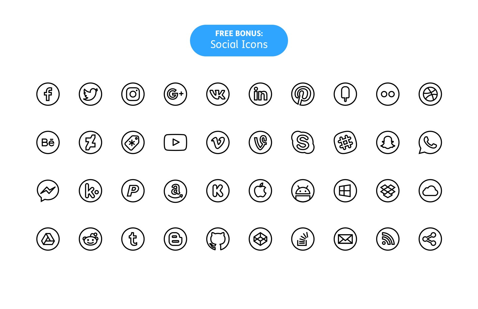 APP UI 设计必备图标集 640 Vector Line App Icons插图(5)