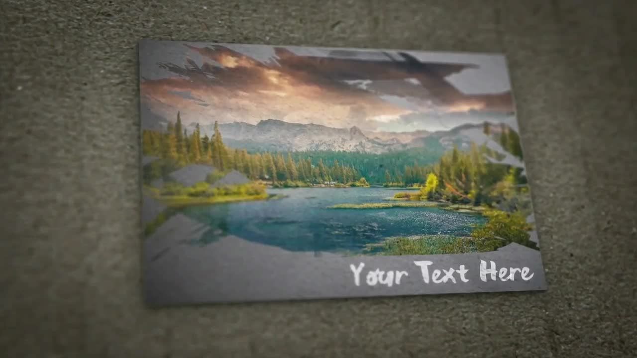 4K高清画笔纸幻灯片照片展示素材库精选AE模板