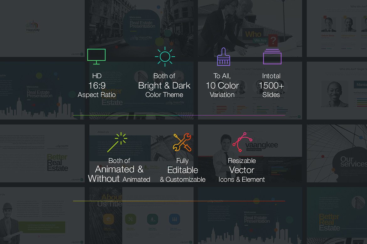 房地产/建设主题演讲PPT模版插图