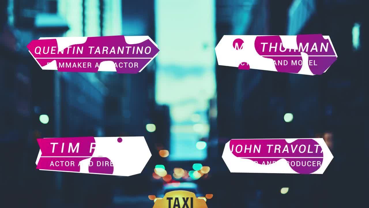 8种液体风格的下三分之一电影标题素材库精选AE模板