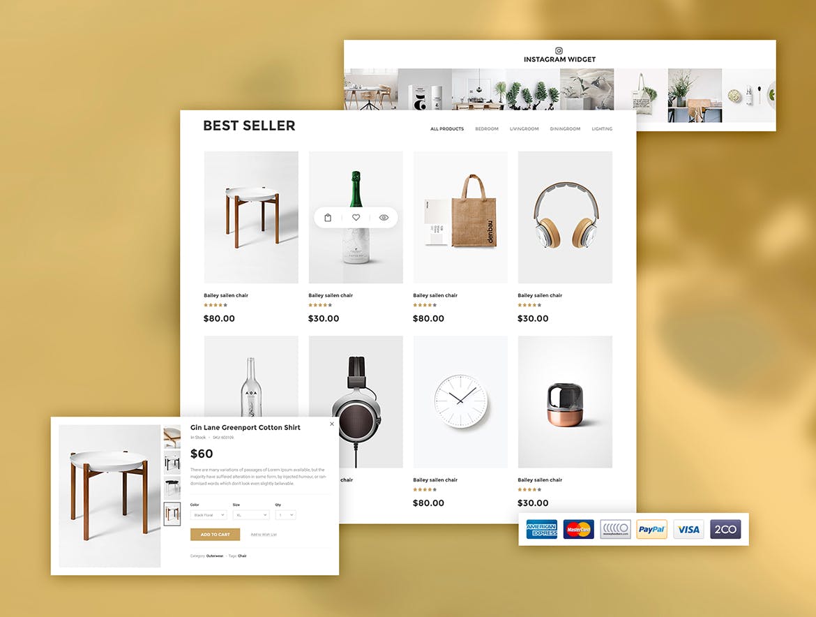 优雅简约多用途电子商务HTML网上商城模板素材库精选 Uruana | Multi Store Responsive HTML Template插图(3)