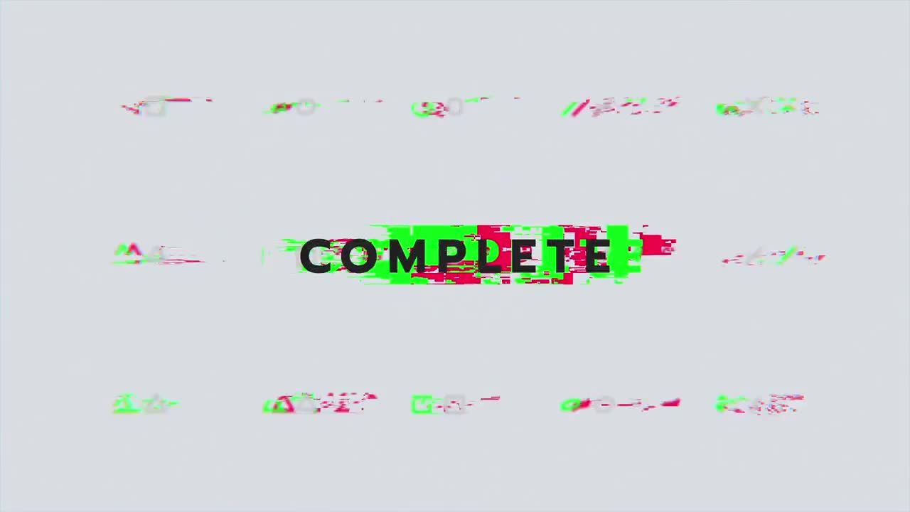 独特的毛刺过渡Logo展示素材库精选AE模板