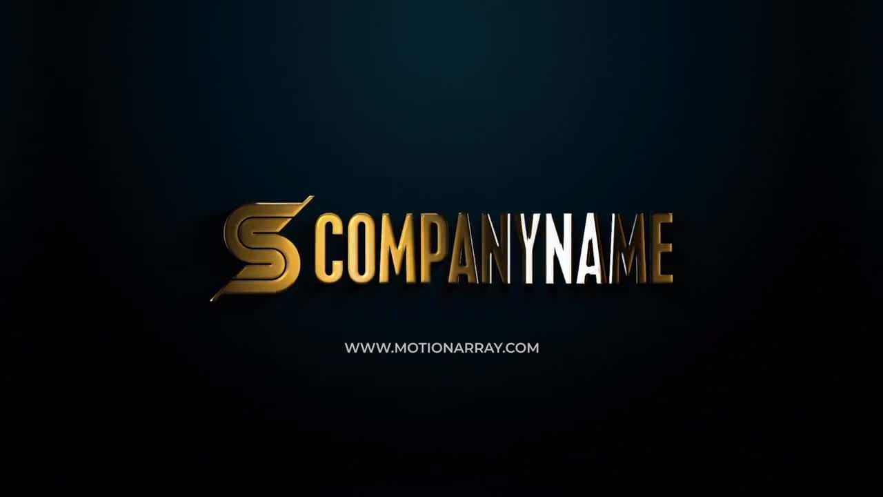 4个金色标志素材库精选AE模板