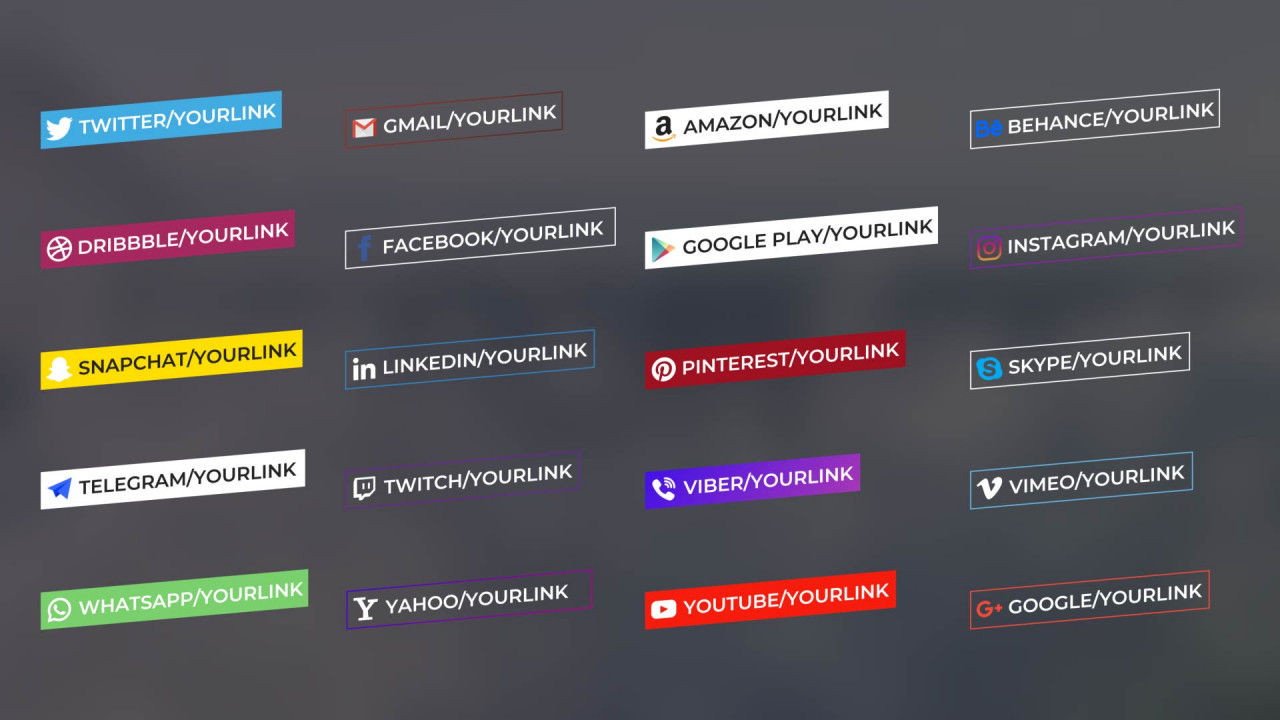 80个社交下三分之一动画素材库精选AE模板