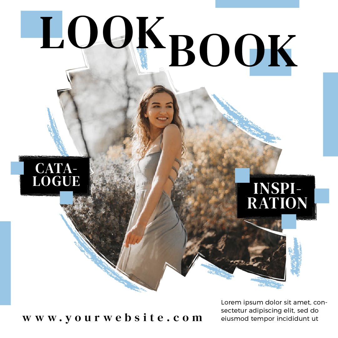 时尚品牌社交媒体推广设计模板素材库精选素材 Fashion Exhibition Media Banners插图(5)