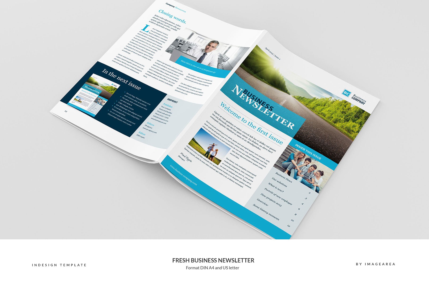 现代企业商务宣传EDM模板 Fresh Business Newsletter插图(1)