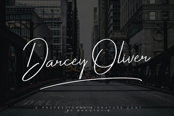 Darcey Oliver Signature Font插图