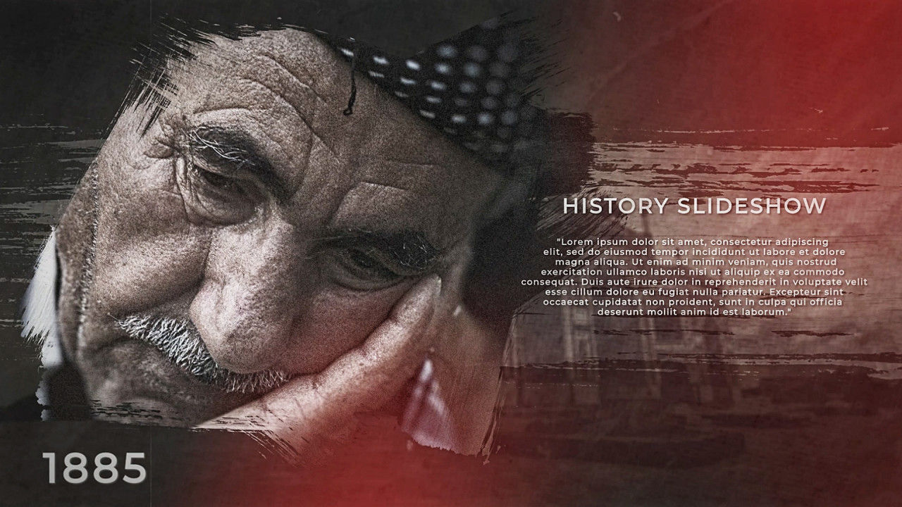 老式的外观设计历史幻灯片素材库精选AE模板