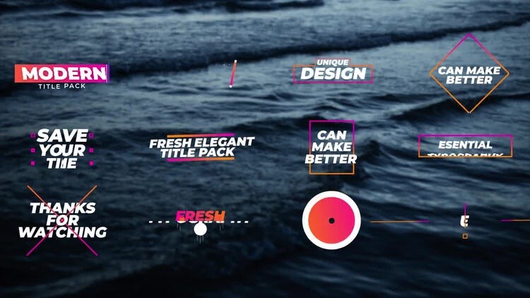 12个大气干净的全屏标题动画素材库精选AE模板