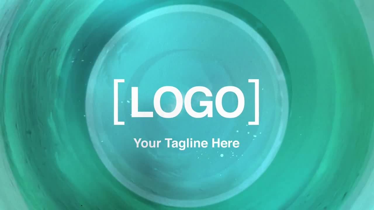 墨水漩涡效果logo标志素材库精选AE模板